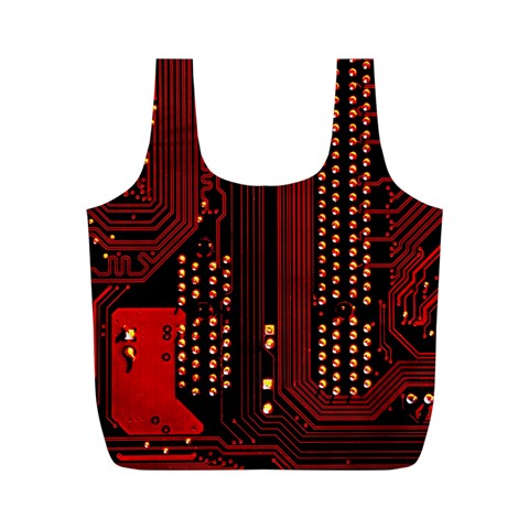 Technology Computer Circuit Full Print Recycle Bag (M) from ArtsNow.com Front