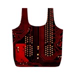 Technology Computer Circuit Full Print Recycle Bag (M)