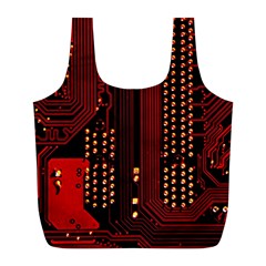 Technology Computer Circuit Full Print Recycle Bag (L) from ArtsNow.com Back