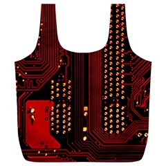 Technology Computer Circuit Full Print Recycle Bag (XL) from ArtsNow.com Front