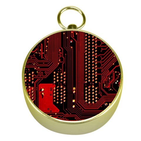 Technology Computer Circuit Gold Compasses from ArtsNow.com Front