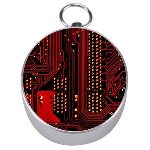Technology Computer Circuit Silver Compasses from ArtsNow.com Front