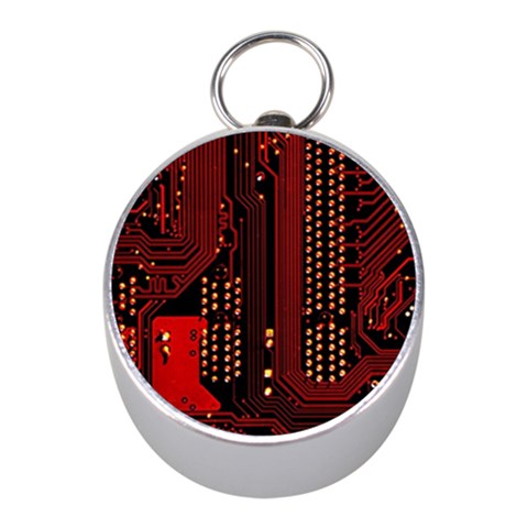 Technology Computer Circuit Mini Silver Compasses from ArtsNow.com Front