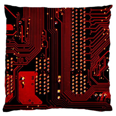 Technology Computer Circuit Standard Premium Plush Fleece Cushion Case (One Side) from ArtsNow.com Front