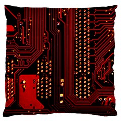Technology Computer Circuit Standard Premium Plush Fleece Cushion Case (Two Sides) from ArtsNow.com Back