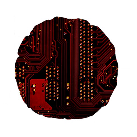 Technology Computer Circuit Standard 15  Premium Flano Round Cushions from ArtsNow.com Front