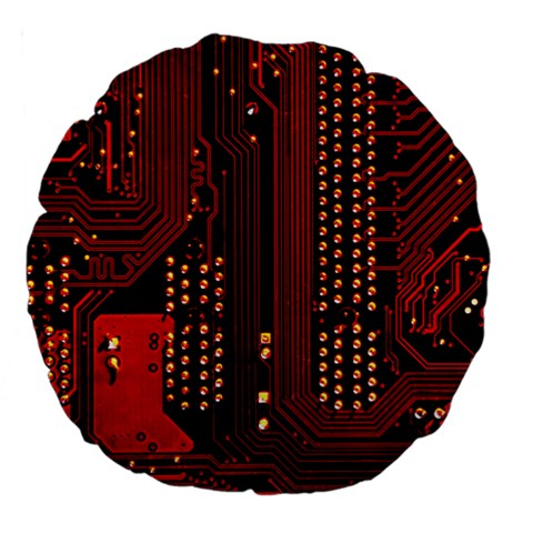 Technology Computer Circuit Large 18  Premium Flano Round Cushions from ArtsNow.com Front