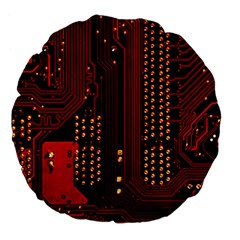 Technology Computer Circuit Large 18  Premium Flano Round Cushions from ArtsNow.com Front