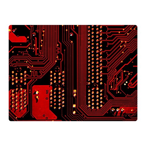 Technology Computer Circuit Two Sides Premium Plush Fleece Blanket (Mini) from ArtsNow.com 35 x27  Blanket Back