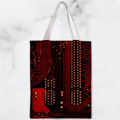Technology Computer Circuit Zipper Classic Tote Bag from ArtsNow.com Front