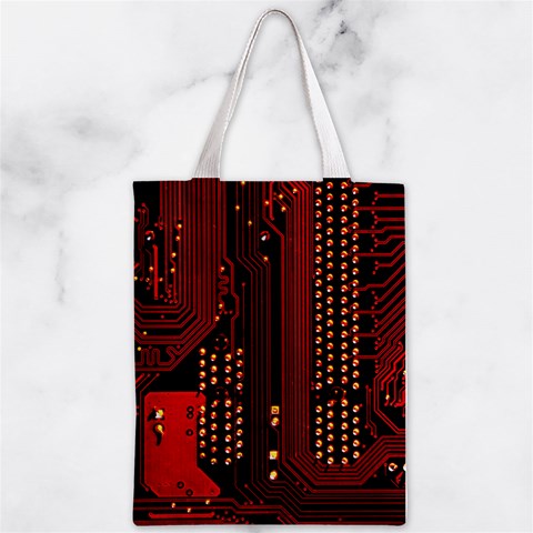 Technology Computer Circuit Zipper Classic Tote Bag from ArtsNow.com Back