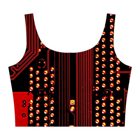 Technology Computer Circuit Midi Sleeveless Dress from ArtsNow.com Top Front