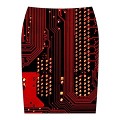 Technology Computer Circuit Midi Wrap Pencil Skirt from ArtsNow.com Back