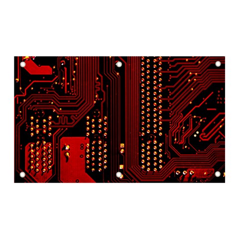 Technology Computer Circuit Banner and Sign 5  x 3  from ArtsNow.com Front