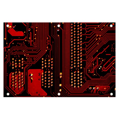 Technology Computer Circuit Banner and Sign 6  x 4  from ArtsNow.com Front