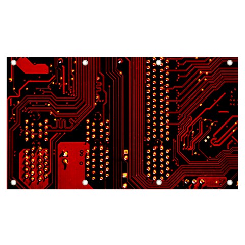Technology Computer Circuit Banner and Sign 7  x 4  from ArtsNow.com Front