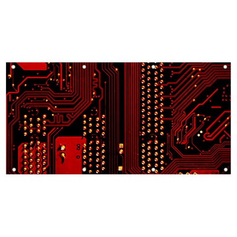 Technology Computer Circuit Banner and Sign 8  x 4  from ArtsNow.com Front