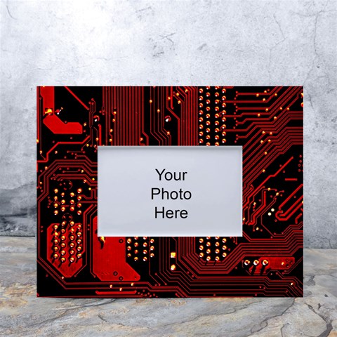 Technology Computer Circuit White Tabletop Photo Frame 4 x6  from ArtsNow.com Front