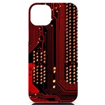 Technology Computer Circuit iPhone 14 Plus Black UV Print Case