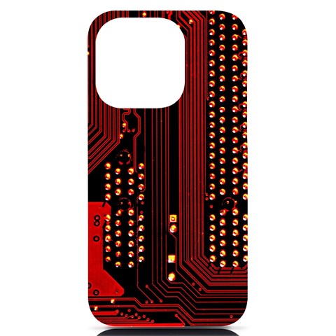 Technology Computer Circuit iPhone 14 Pro Black UV Print Case from ArtsNow.com Front