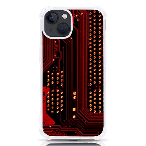 Technology Computer Circuit iPhone 13 TPU UV Print Case from ArtsNow.com Front