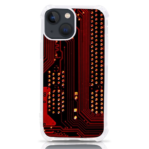 Technology Computer Circuit iPhone 13 mini TPU UV Print Case from ArtsNow.com Front
