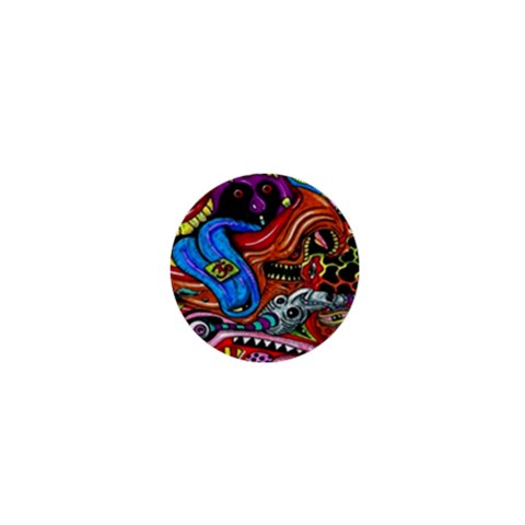 Psychedelic Trippy Hippie  Weird Art 1  Mini Buttons from ArtsNow.com Front