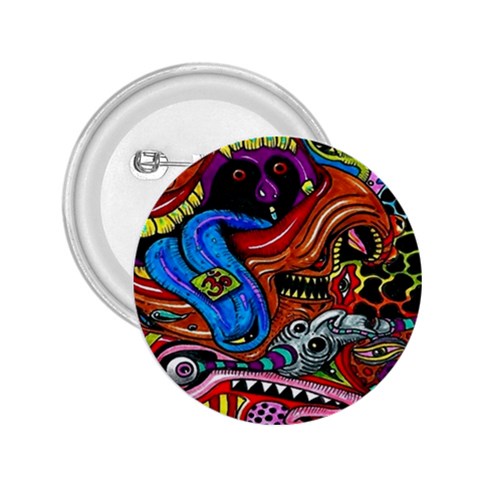 Psychedelic Trippy Hippie  Weird Art 2.25  Buttons from ArtsNow.com Front