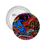 Psychedelic Trippy Hippie  Weird Art 2.25  Buttons