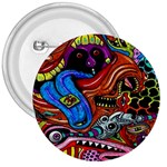 Psychedelic Trippy Hippie  Weird Art 3  Buttons