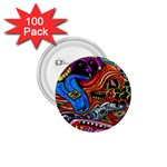 Psychedelic Trippy Hippie  Weird Art 1.75  Buttons (100 pack) 