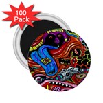 Psychedelic Trippy Hippie  Weird Art 2.25  Magnets (100 pack) 
