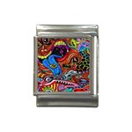 Psychedelic Trippy Hippie  Weird Art Italian Charm (13mm)