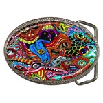 Psychedelic Trippy Hippie  Weird Art Belt Buckles