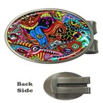Psychedelic Trippy Hippie  Weird Art Money Clips (Oval) 