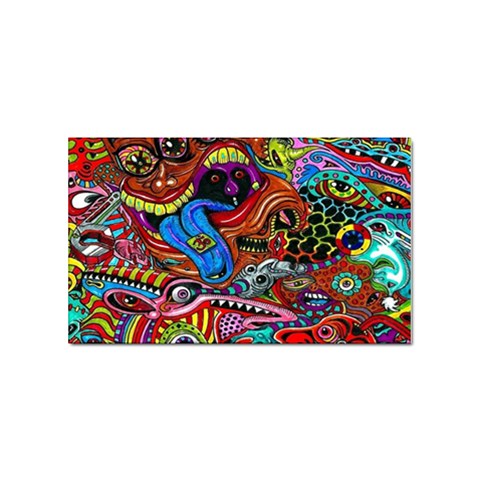 Psychedelic Trippy Hippie  Weird Art Sticker Rectangular (10 pack) from ArtsNow.com Front