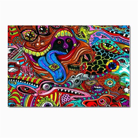Psychedelic Trippy Hippie  Weird Art Postcard 4 x 6  (Pkg of 10) from ArtsNow.com Front