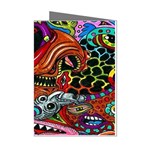Psychedelic Trippy Hippie  Weird Art Mini Greeting Cards (Pkg of 8)