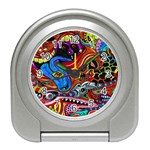 Psychedelic Trippy Hippie  Weird Art Travel Alarm Clock