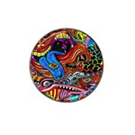 Psychedelic Trippy Hippie  Weird Art Hat Clip Ball Marker (10 pack)