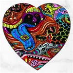 Psychedelic Trippy Hippie  Weird Art Jigsaw Puzzle (Heart)