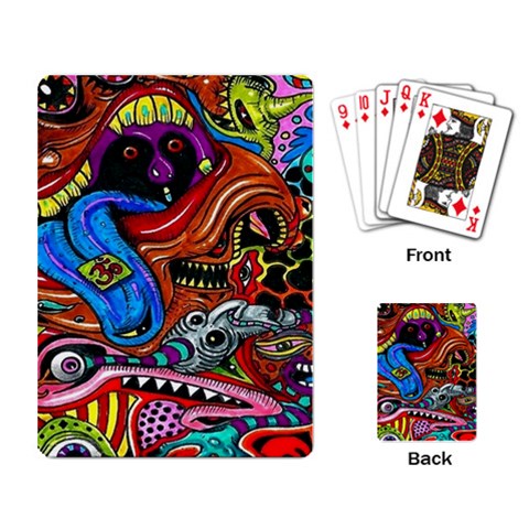 Psychedelic Trippy Hippie  Weird Art Playing Cards Single Design (Rectangle) from ArtsNow.com Back