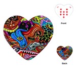 Psychedelic Trippy Hippie  Weird Art Playing Cards Single Design (Heart)
