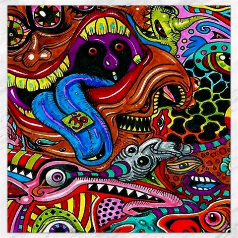 Psychedelic Trippy Hippie  Weird Art Canvas 16  x 16  from ArtsNow.com 15.2 x15.41  Canvas - 1