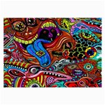 Psychedelic Trippy Hippie  Weird Art Large Glasses Cloth