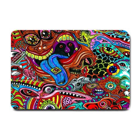 Psychedelic Trippy Hippie  Weird Art Small Doormat from ArtsNow.com 24 x16  Door Mat