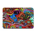 Psychedelic Trippy Hippie  Weird Art Small Doormat
