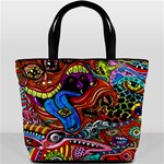 Psychedelic Trippy Hippie  Weird Art Bucket Bag