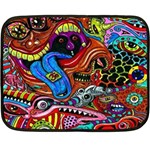 Psychedelic Trippy Hippie  Weird Art Two Sides Fleece Blanket (Mini)