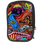 Psychedelic Trippy Hippie  Weird Art Compact Camera Leather Case